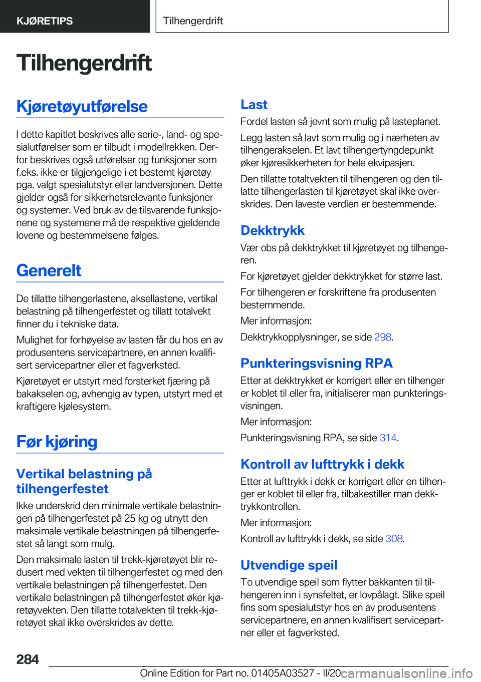 BMW X3 2020  InstruksjonsbØker (in Norwegian) �T�i�l�h�e�n�g�e�r�d�r�i�f�t�K�j�