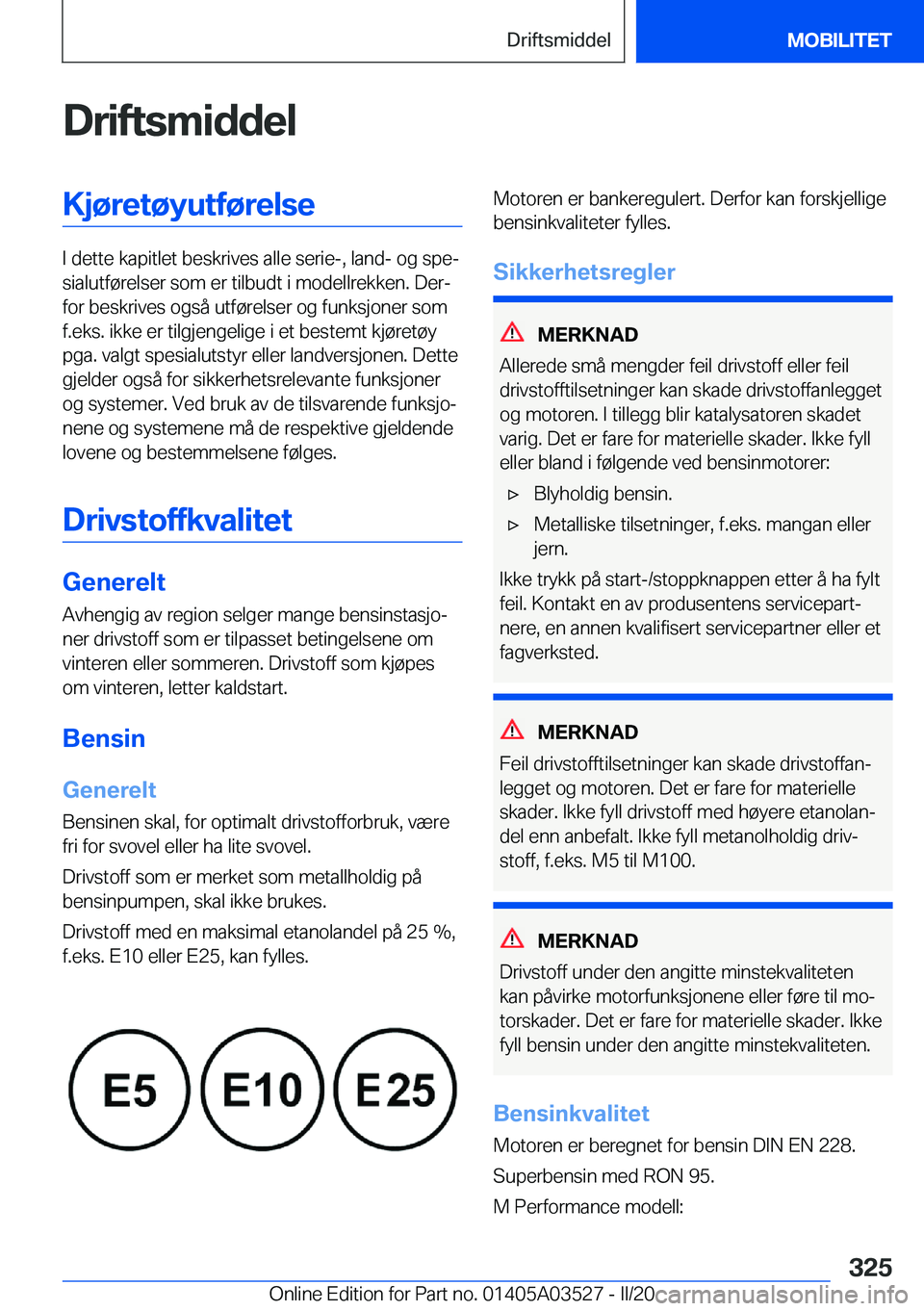 BMW X3 2020  InstruksjonsbØker (in Norwegian) �D�r�i�f�t�s�m�i�d�d�e�l�K�j�