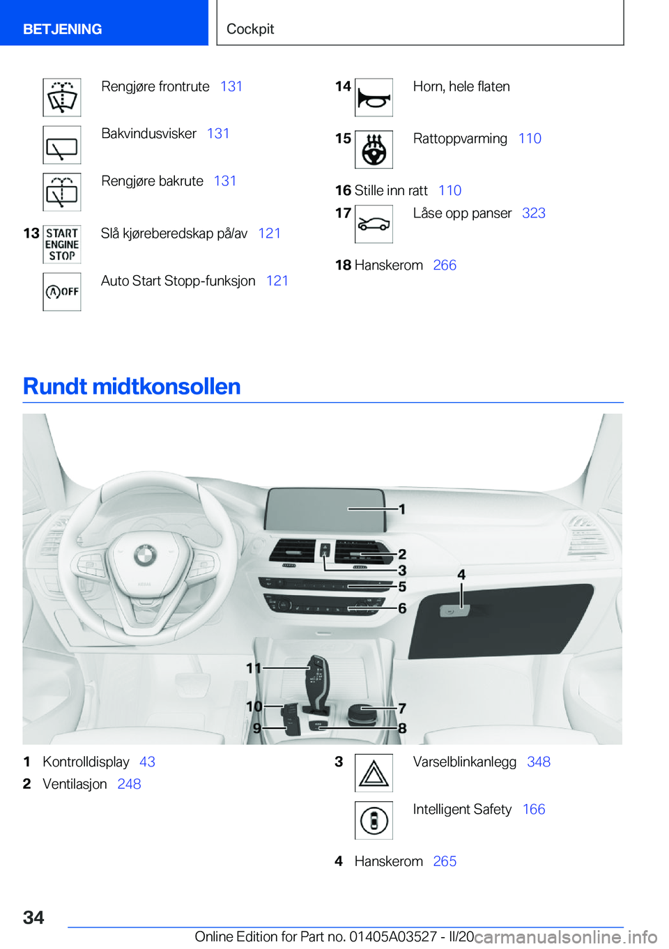 BMW X3 2020  InstruksjonsbØker (in Norwegian) �R�e�n�g�j�