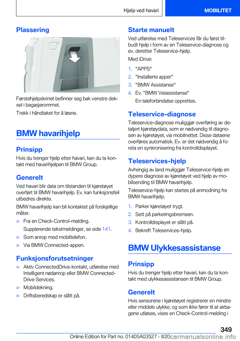 BMW X3 2020  InstruksjonsbØker (in Norwegian) �P�l�a�s�s�e�r�i�n�g
�F�