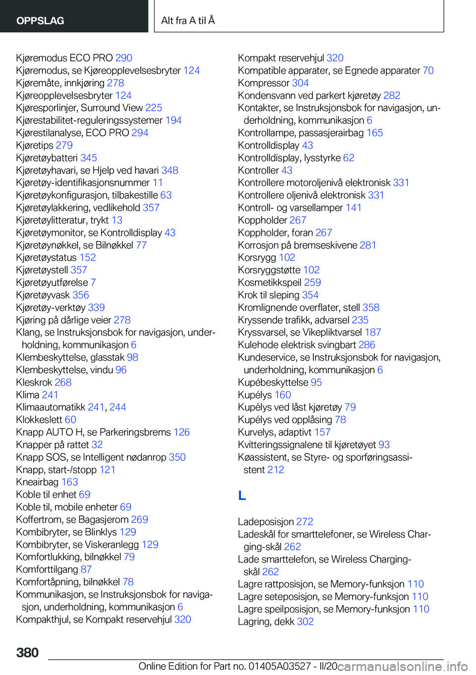 BMW X3 2020  InstruksjonsbØker (in Norwegian) �K�j�