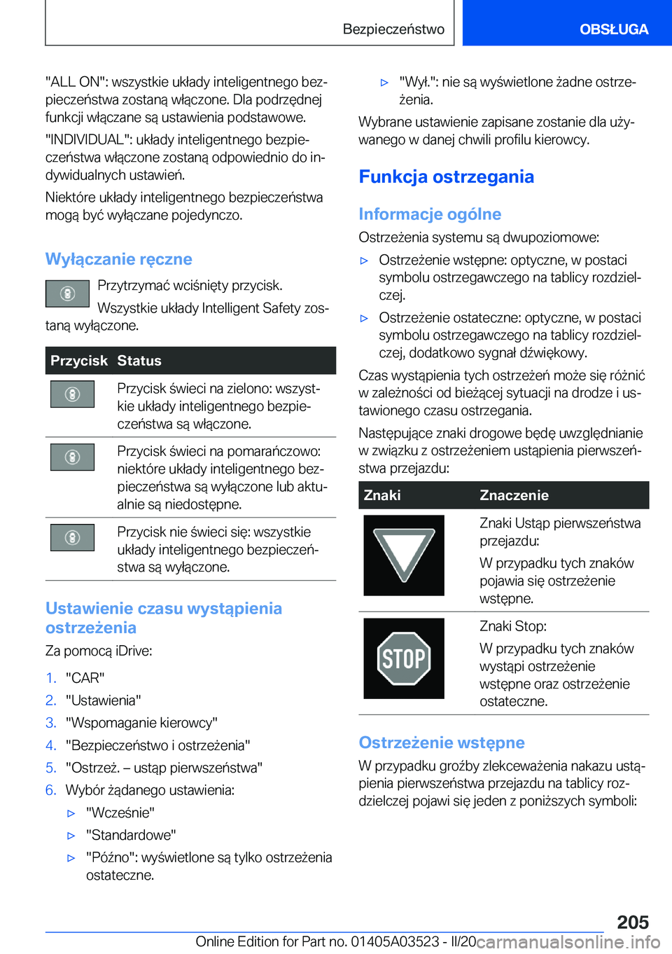 BMW X3 2020  Instrukcja obsługi (in Polish) ��A�L�L��O�N��:��w�s�z�y�s�t�k�i�e��u�k�ł�a�d�y��i�n�t�e�l�i�g�e�n�t�n�e�g�o��b�e�zj�p�i�e�c�z�e�