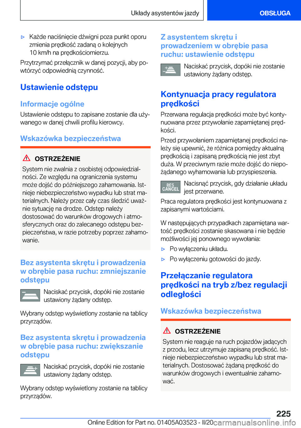 BMW X3 2020  Instrukcja obsługi (in Polish) 'x�K�a9�d�e��n�a�c�i�n�i�