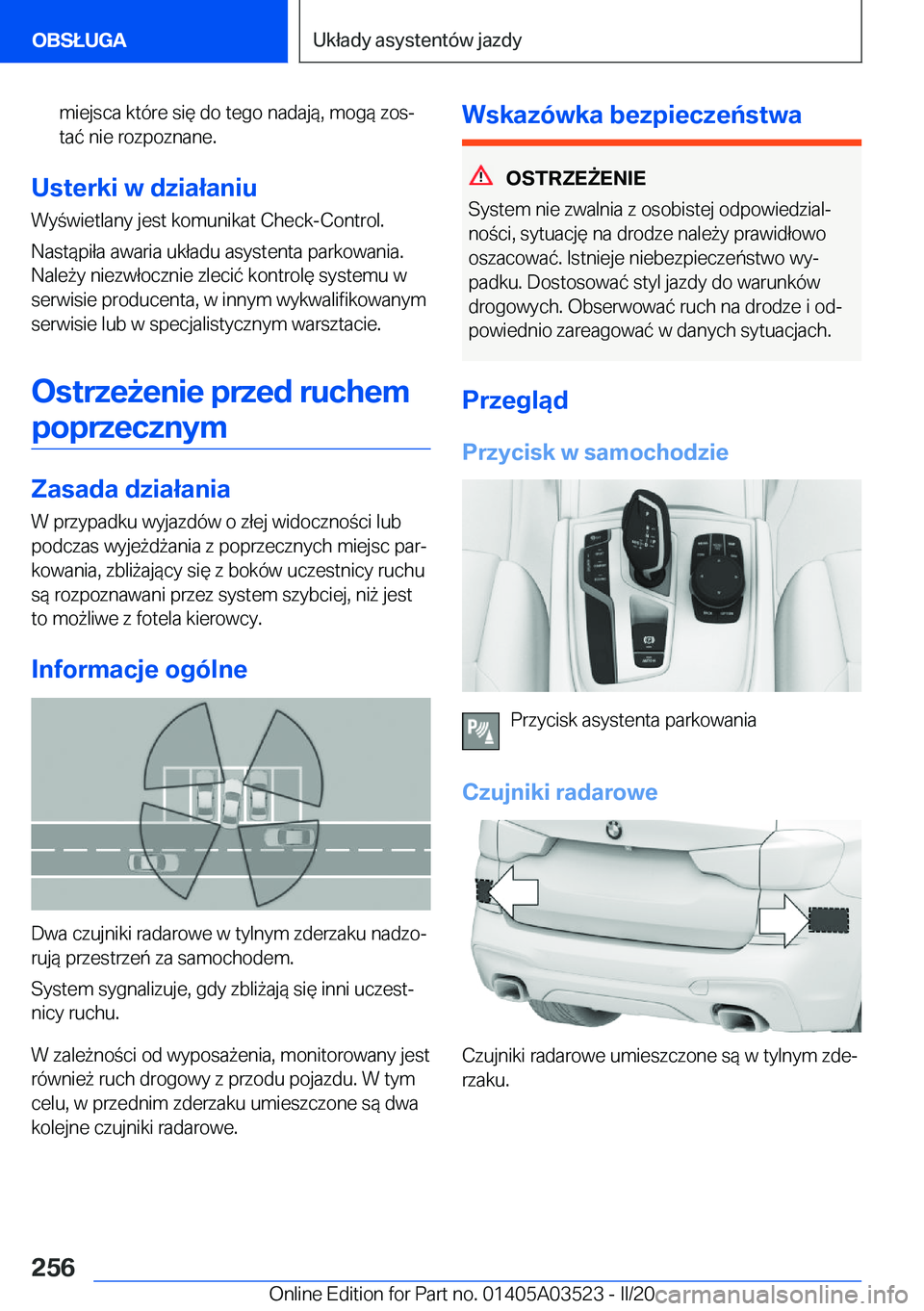 BMW X3 2020  Instrukcja obsługi (in Polish) �m�i�e�j�s�c�a��k�t�