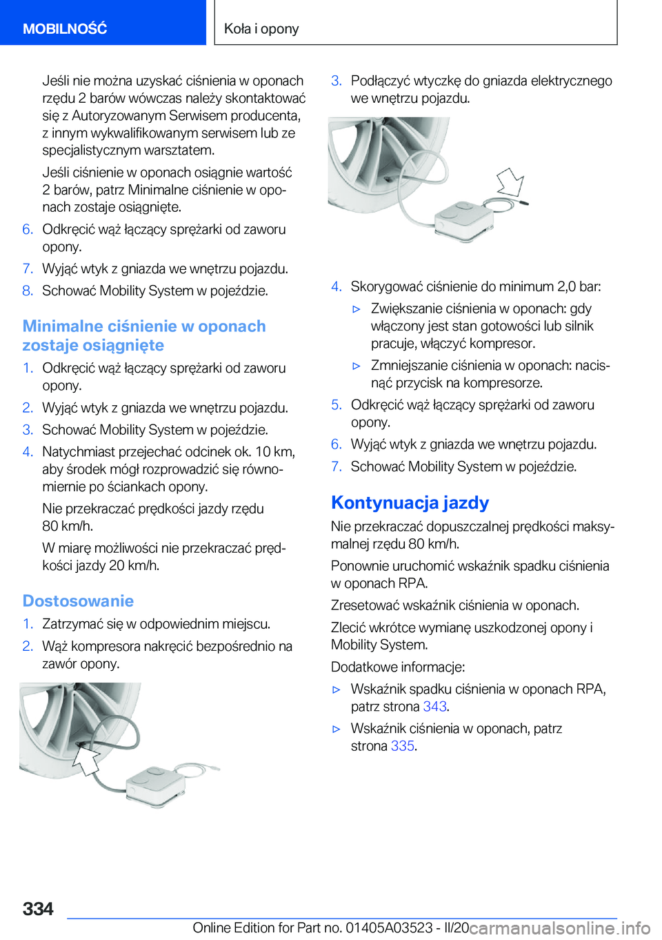 BMW X3 2020  Instrukcja obsługi (in Polish) �J�e�l�i��n�i�e��m�o9�n�a��u�z�y�s�k�a�