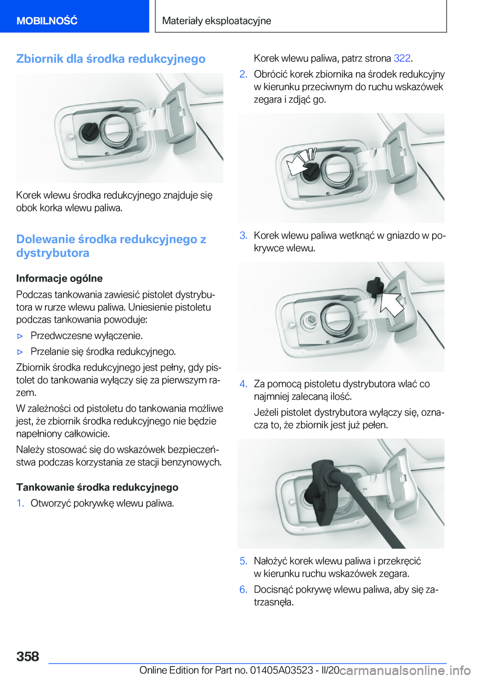 BMW X3 2020  Instrukcja obsługi (in Polish) �Z�b�i�o�r�n�i�k��d�l�a��r�o�d�k�a��r�e�d�u�k�c�y�j�n�e�g�o
�K�o�r�e�k��w�l�e�w�u��r�o�d�k�a��r�e�d�u�k�c�y�j�n�e�g�o��z�n�a�j�d�u�j�e��s�i�
