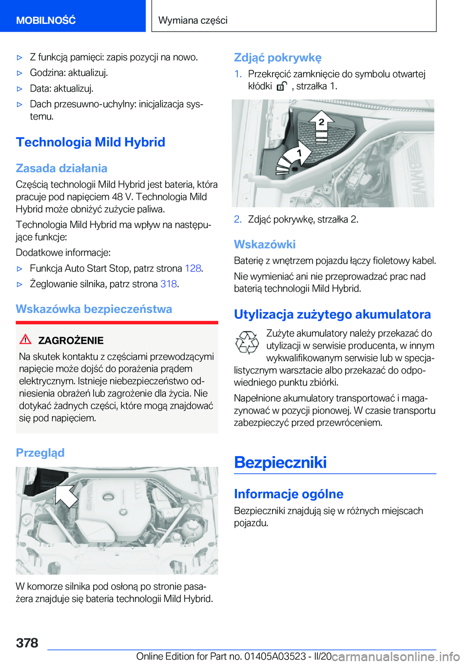 BMW X3 2020  Instrukcja obsługi (in Polish) 'x�Z��f�u�n�k�c�j�