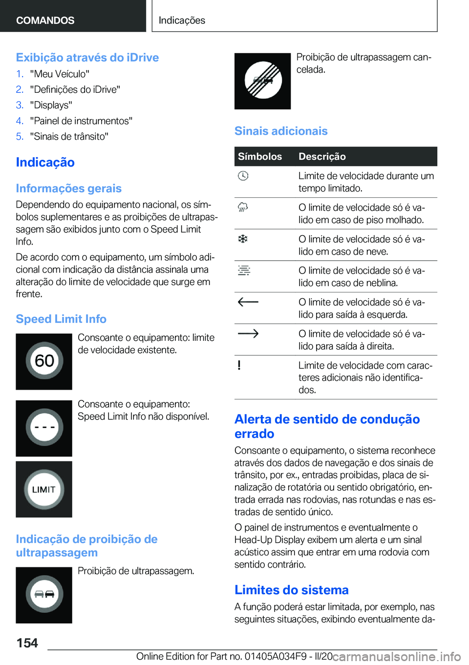 BMW X3 2020  Manual do condutor (in Portuguese) �E�x�i�b�i�