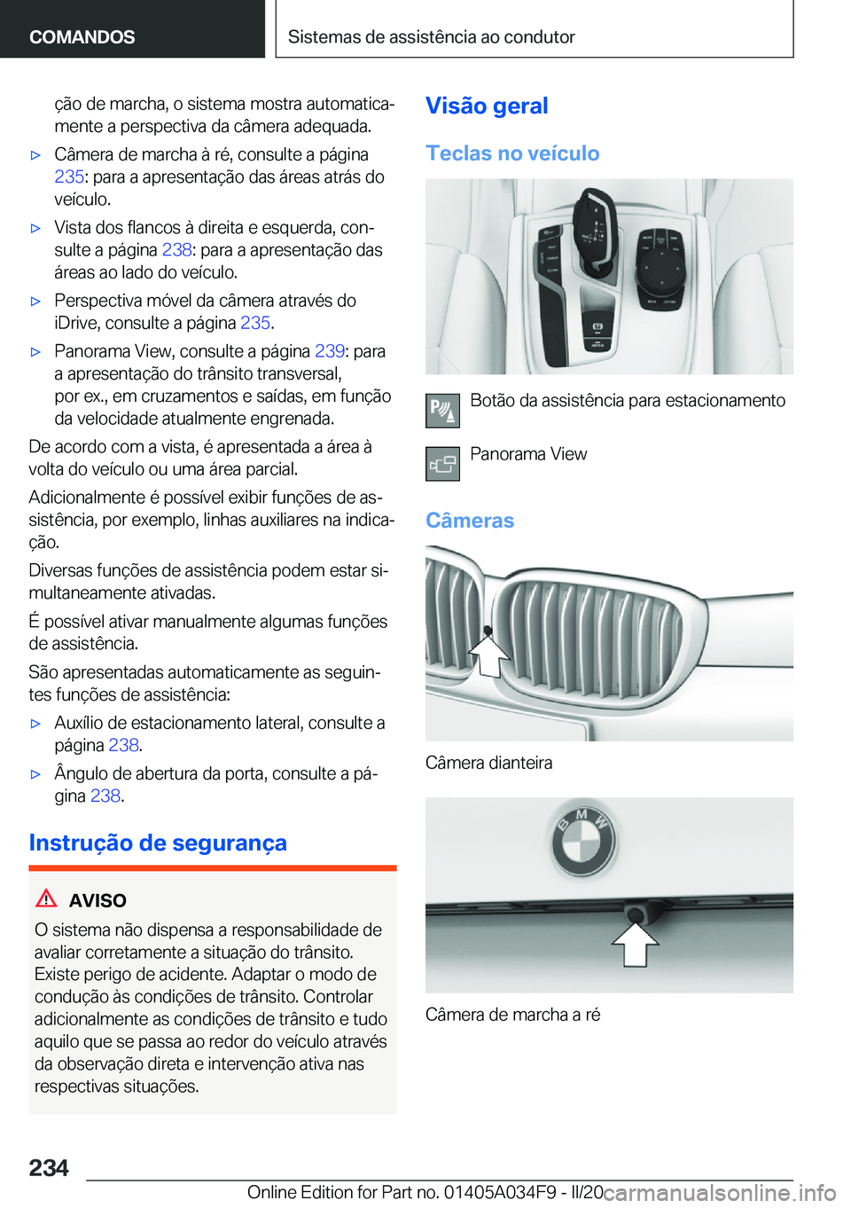 BMW X3 2020  Manual do condutor (in Portuguese) �