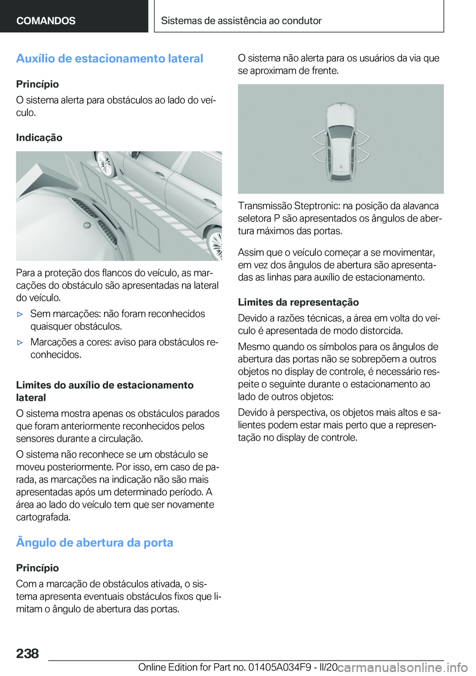BMW X3 2020  Manual do condutor (in Portuguese) �A�u�x�