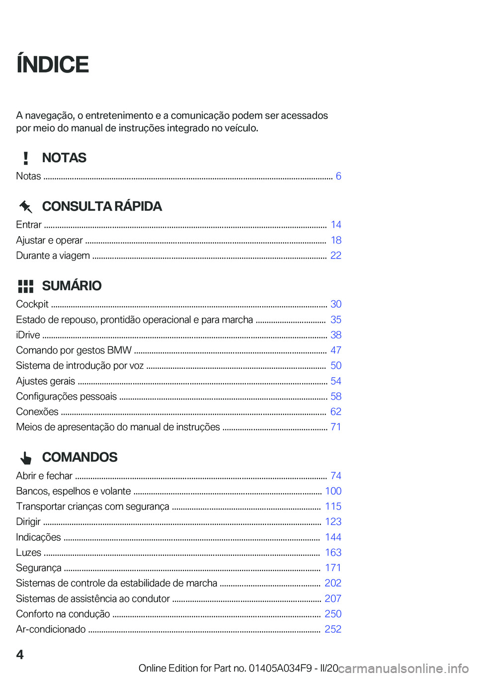 BMW X3 2020  Manual do condutor (in Portuguese) �