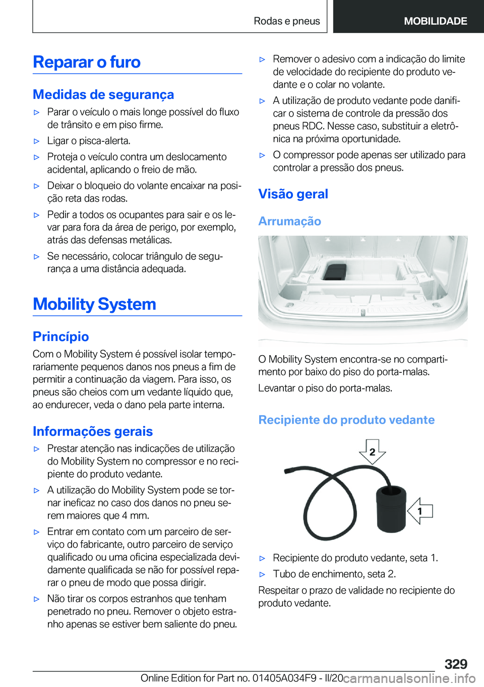 BMW X3 2020  Manual do condutor (in Portuguese) �R�e�p�a�r�a�r��o��f�u�r�o
�M�e�d�i�d�a�s��d�e��s�e�g�u�r�a�n�