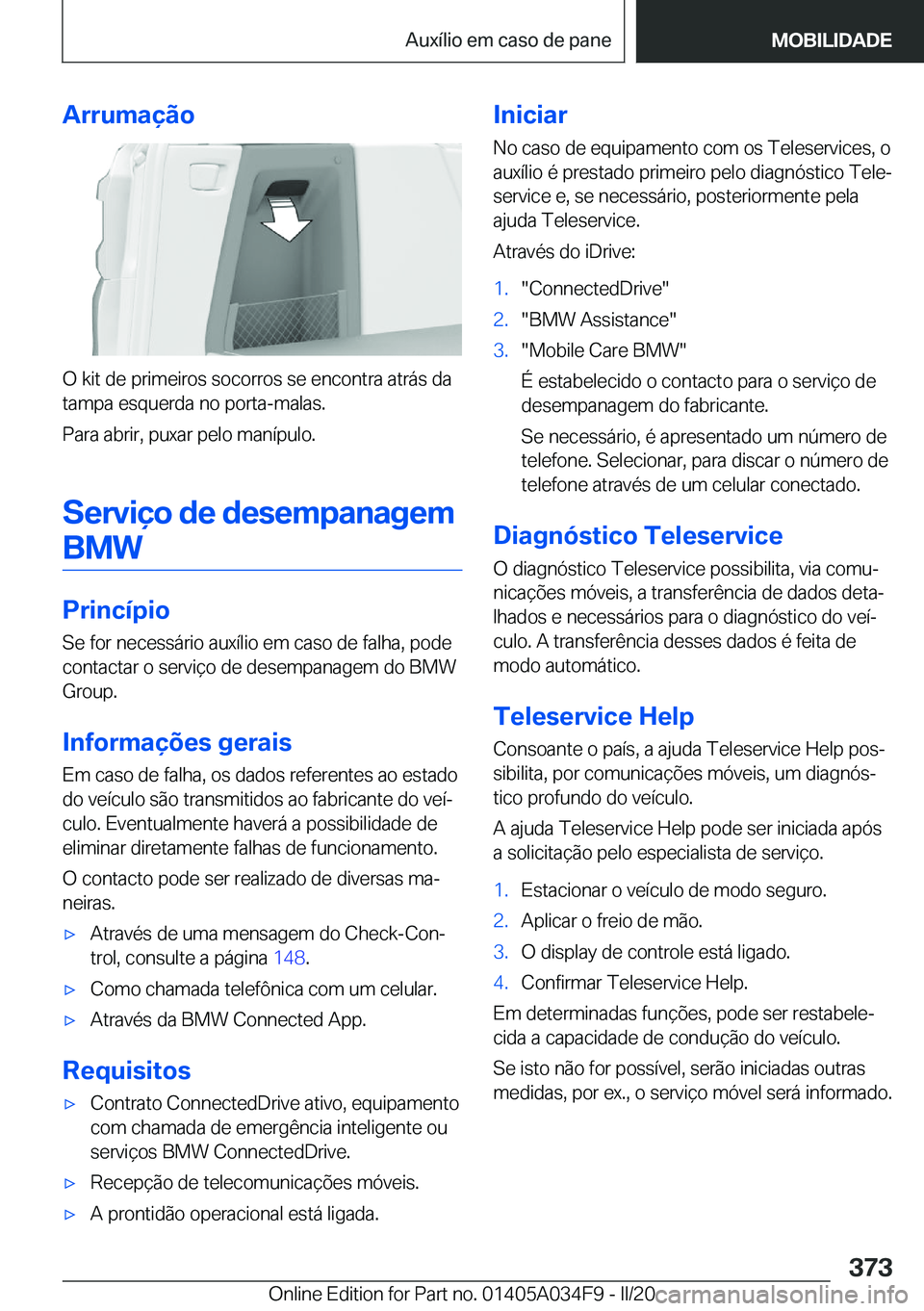 BMW X3 2020  Manual do condutor (in Portuguese) �A�r�r�u�m�a�