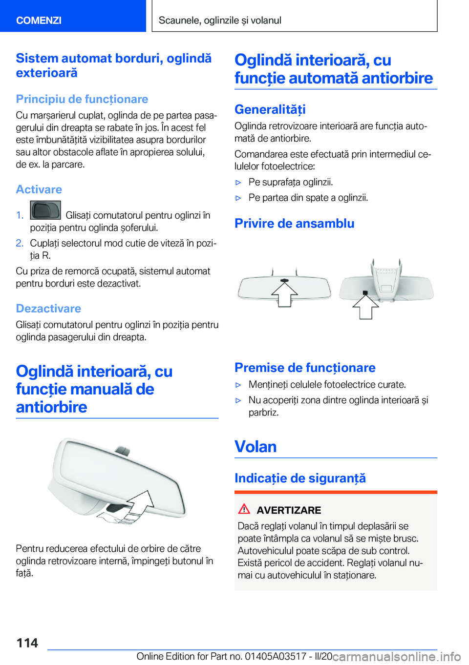 BMW X3 2020  Ghiduri De Utilizare (in Romanian) �S�i�s�t�e�m��a�u�t�o�m�a�t��b�o�r�d�u�r�i�,��o�g�l�i�n�d�
