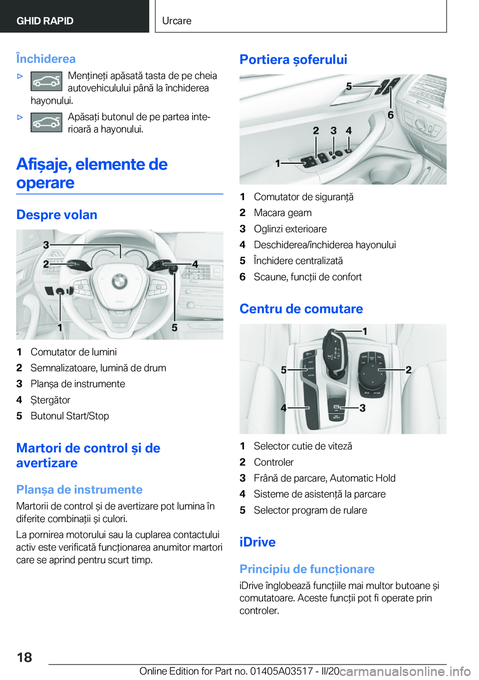 BMW X3 2020  Ghiduri De Utilizare (in Romanian) �