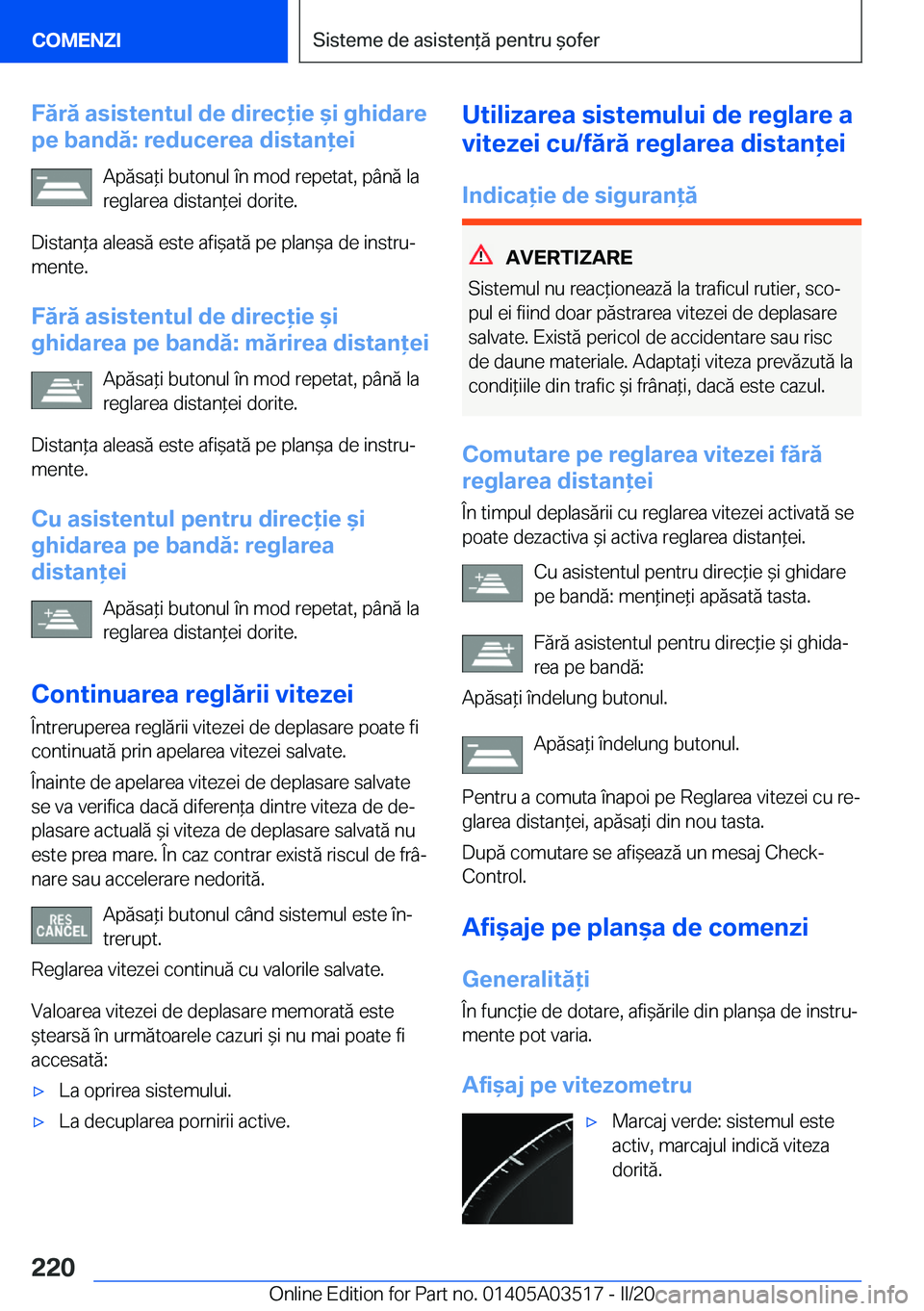 BMW X3 2020  Ghiduri De Utilizare (in Romanian) �F�