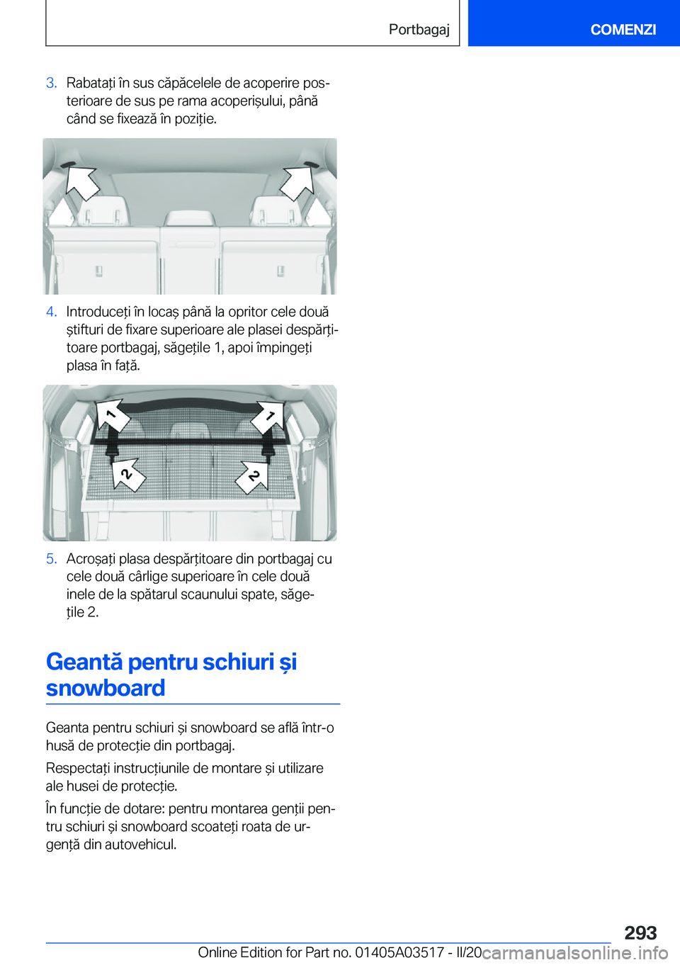 BMW X3 2020  Ghiduri De Utilizare (in Romanian) �3�.�R�a�b�a�t�a*�i��