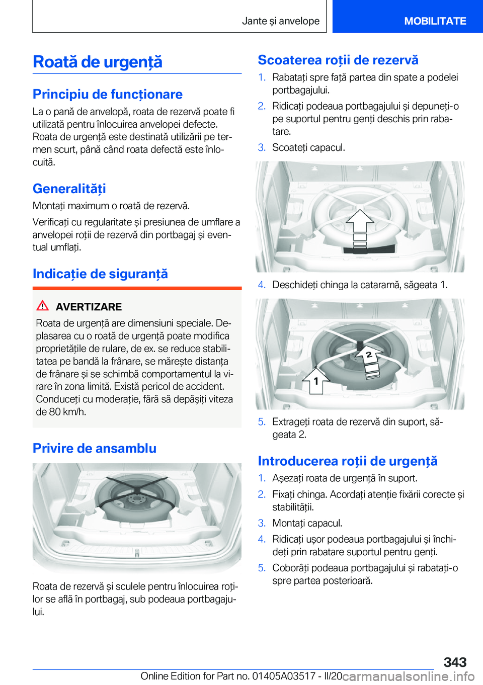 BMW X3 2020  Ghiduri De Utilizare (in Romanian) �R�o�a�t�