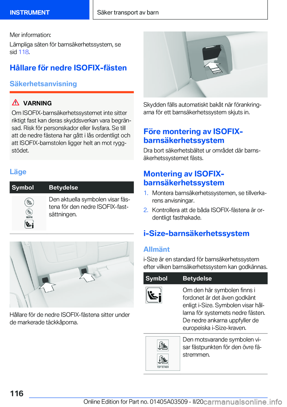 BMW X3 2020  InstruktionsbÖcker (in Swedish) �M�e�r��i�n�f�o�r�m�a�t�i�o�n�:
�L�ä�m�p�l�i�g�a��s�ä�t�e�n��f�