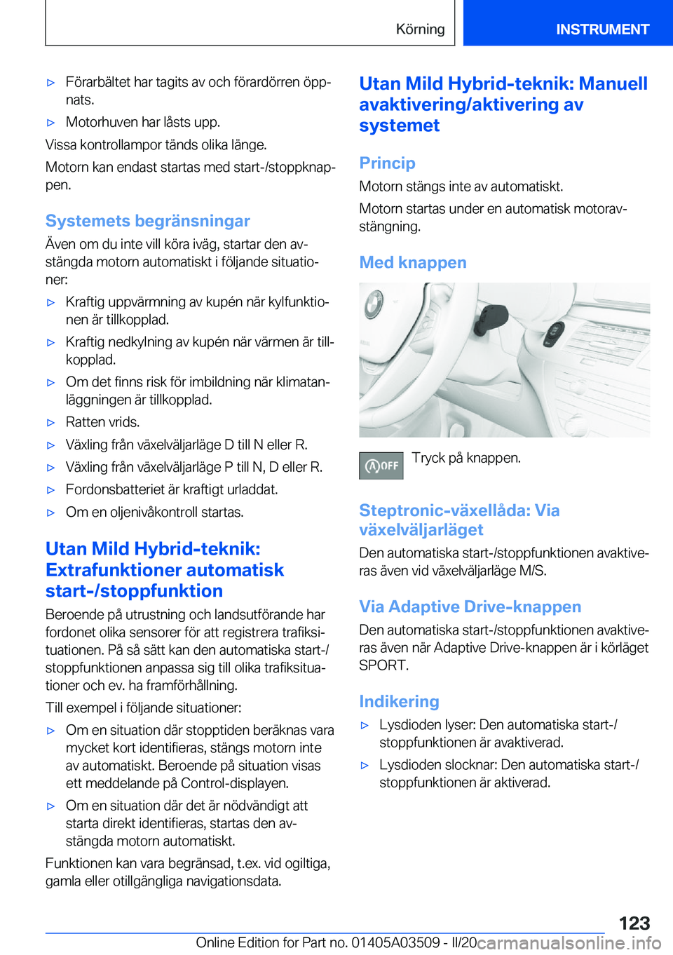 BMW X3 2020  InstruktionsbÖcker (in Swedish) 'x�F�