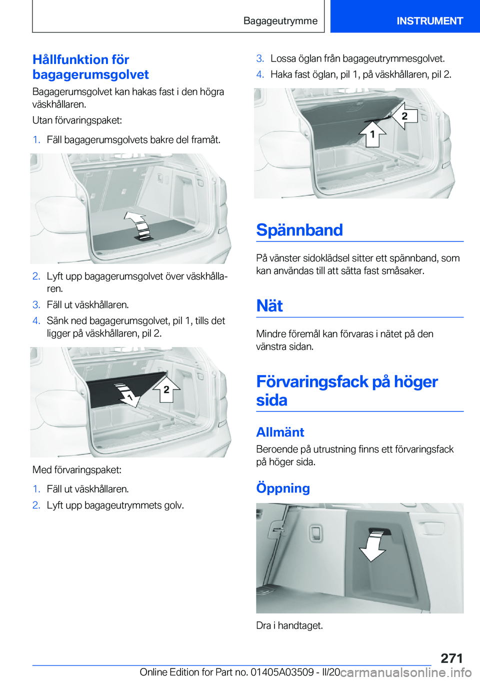 BMW X3 2020  InstruktionsbÖcker (in Swedish) �H�å�l�l�f�u�n�k�t�i�o�n��f�