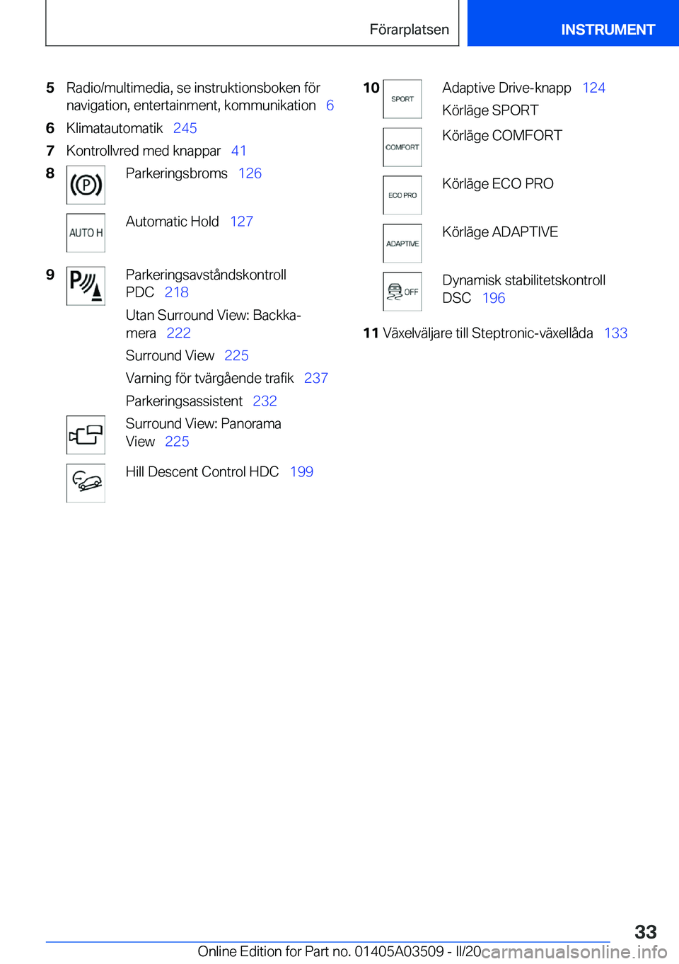 BMW X3 2020  InstruktionsbÖcker (in Swedish) �5�R�a�d�i�o�/�m�u�l�t�i�m�e�d�i�a�,��s�e��i�n�s�t�r�u�k�t�i�o�n�s�b�o�k�e�n��f�