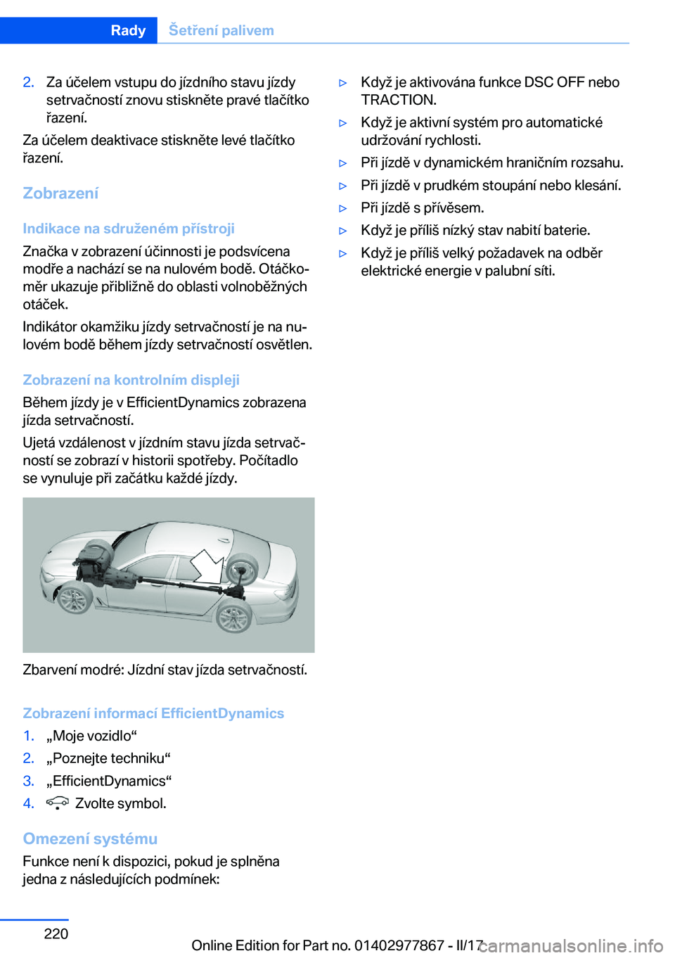 BMW X3 2017  Návod na použití (in Czech) �2�.�Z�a� �