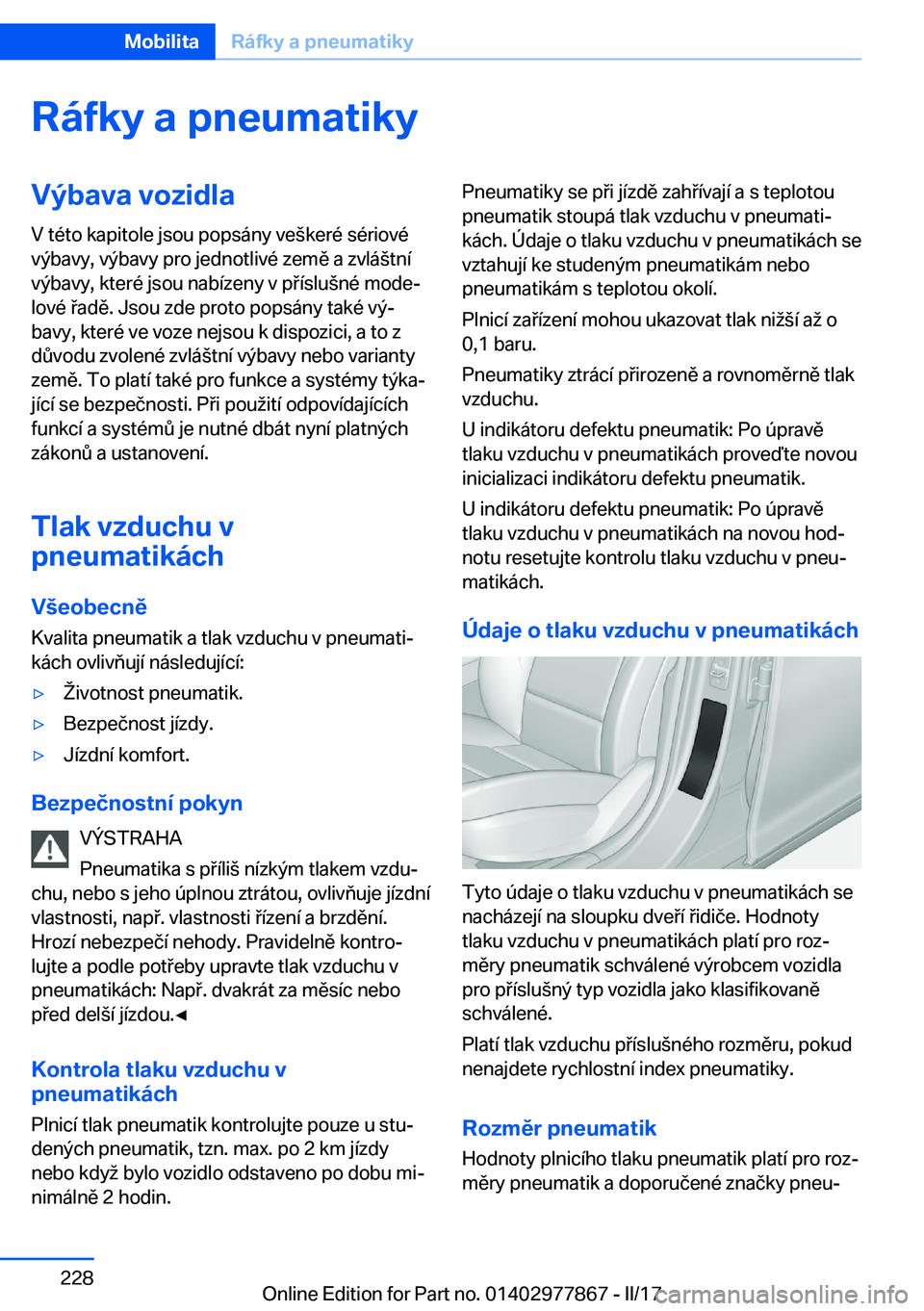BMW X3 2017  Návod na použití (in Czech) �R�