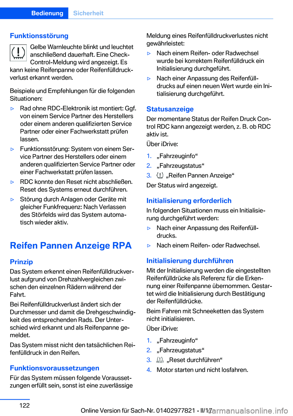 BMW X3 2017  Betriebsanleitungen (in German) �F�u�n�k�t�i�o�n�s�s�t�