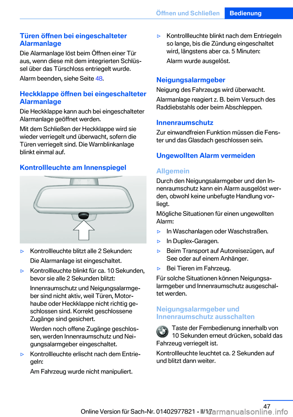 BMW X3 2017  Betriebsanleitungen (in German) �T�