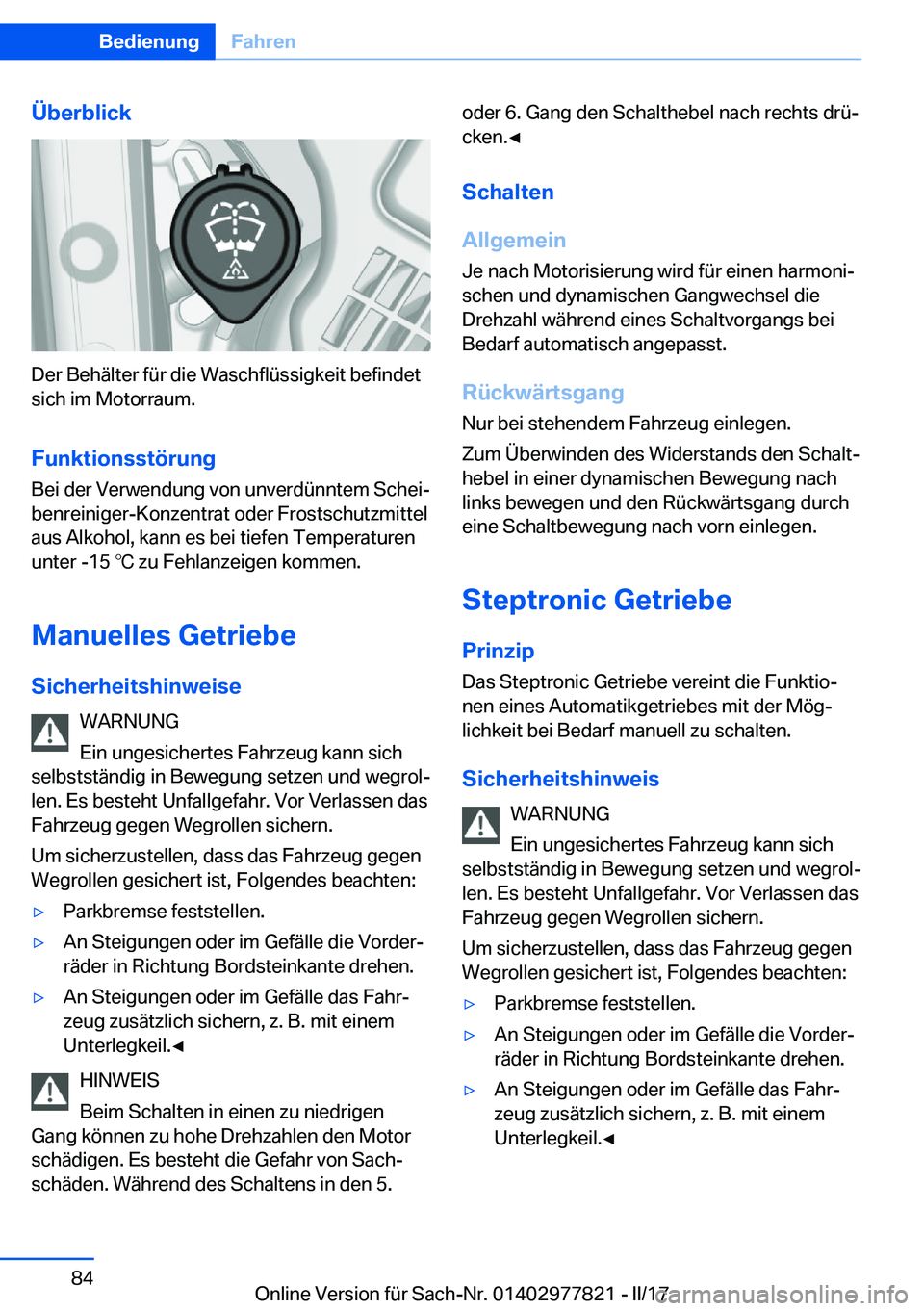 BMW X3 2017  Betriebsanleitungen (in German) �