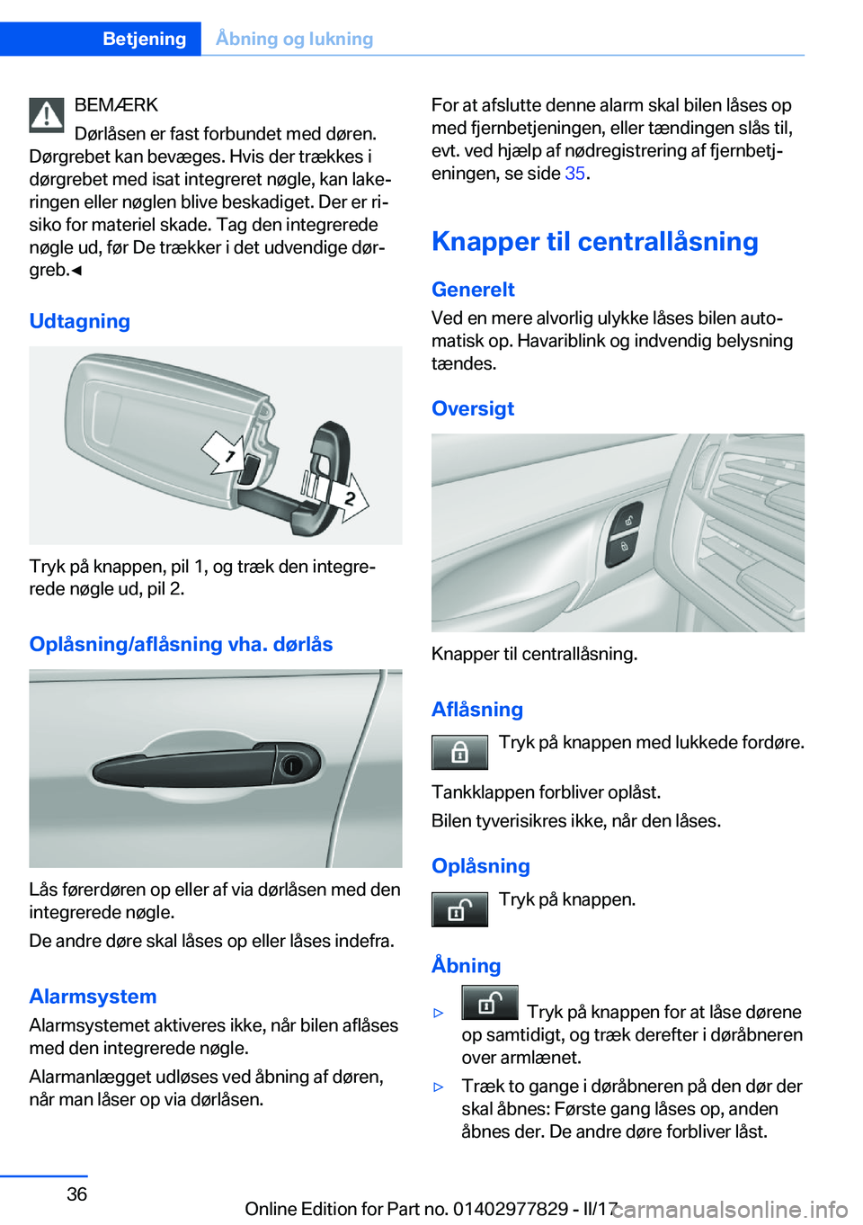 BMW X3 2017  InstruktionsbØger (in Danish) �B�E�M�Æ�R�K
�D�