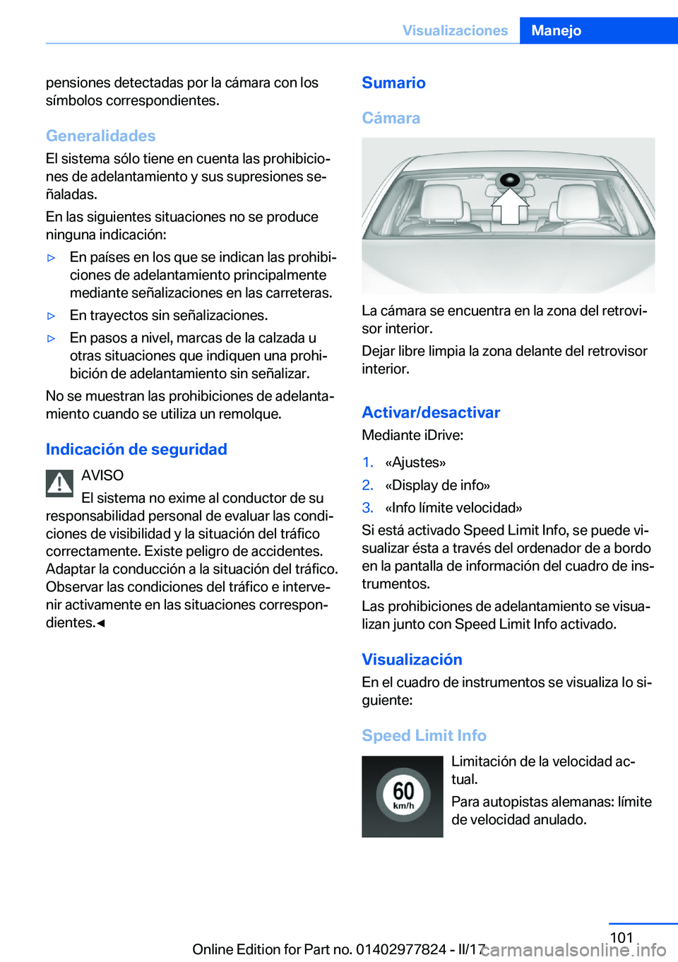 BMW X3 2017  Manuales de Empleo (in Spanish) �p�e�n�s�i�o�n�e�s� �d�e�t�e�c�t�a�d�a�s� �p�o�r� �l�a� �c�á�m�a�r�a� �c�o�n� �l�o�s
�s�