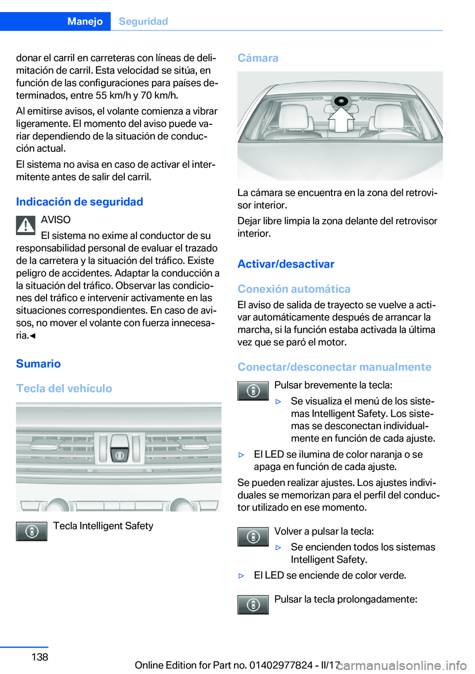 BMW X3 2017  Manuales de Empleo (in Spanish) �d�o�n�a�r� �e�l� �c�a�r�r�i�l� �e�n� �c�a�r�r�e�t�e�r�a�s� �c�o�n� �l�
