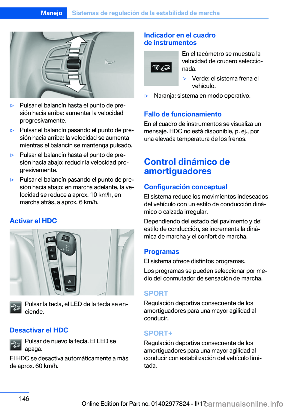 BMW X3 2017  Manuales de Empleo (in Spanish) 'y�P�u�l�s�a�r� �e�l� �b�a�l�a�n�c�