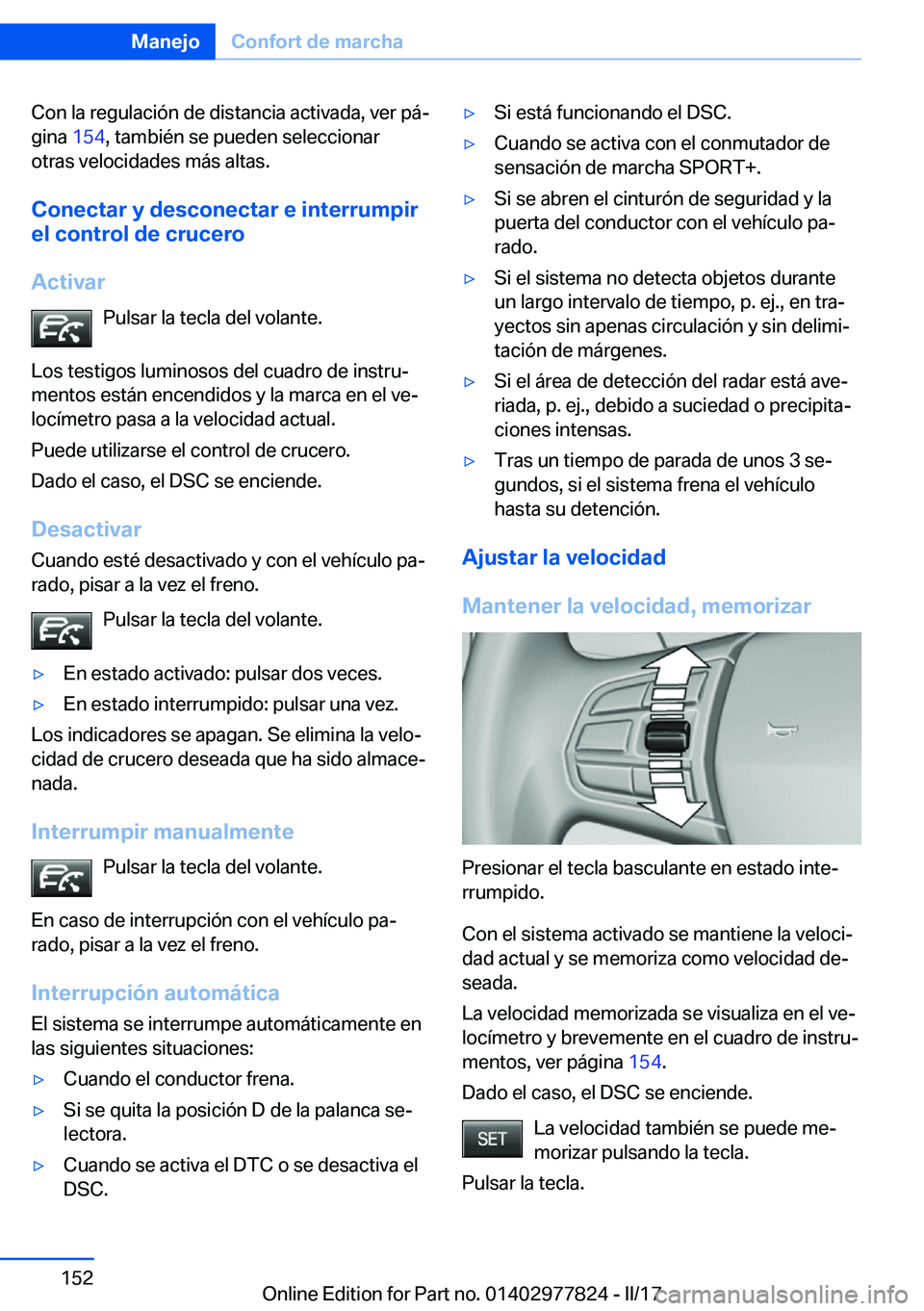 BMW X3 2017  Manuales de Empleo (in Spanish) �C�o�n� �l�a� �r�e�g�u�l�a�c�i�