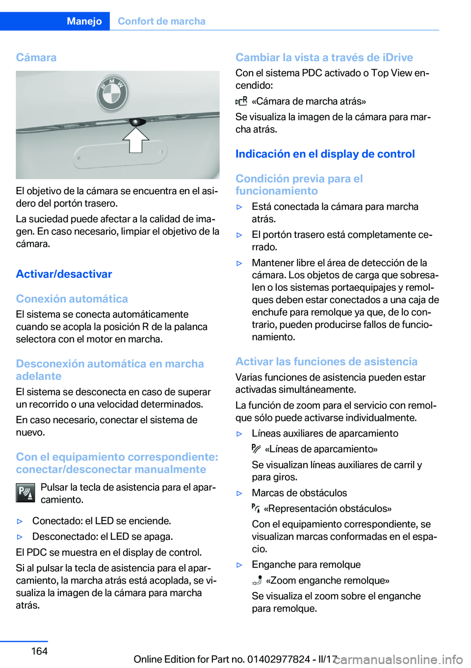 BMW X3 2017  Manuales de Empleo (in Spanish) �C�