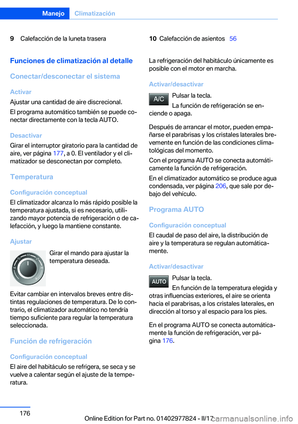 BMW X3 2017  Manuales de Empleo (in Spanish) �9�C�a�l�e�f�a�c�c�i�