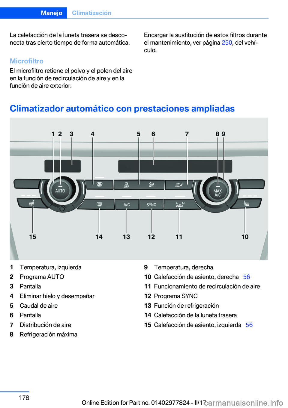 BMW X3 2017  Manuales de Empleo (in Spanish) �L�a� �c�a�l�e�f�a�c�c�i�