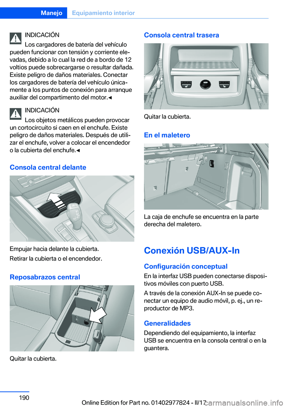 BMW X3 2017  Manuales de Empleo (in Spanish) �I�N�D�I�C�A�C�I�