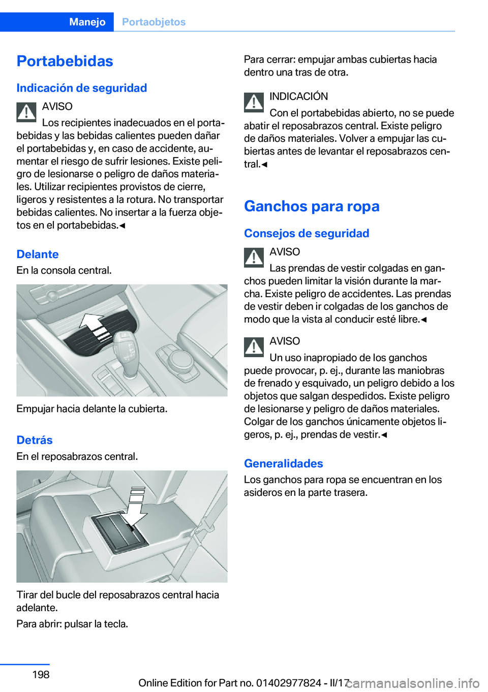 BMW X3 2017  Manuales de Empleo (in Spanish) �P�o�r�t�a�b�e�b�i�d�a�s�I�n�d�i�c�a�c�i�