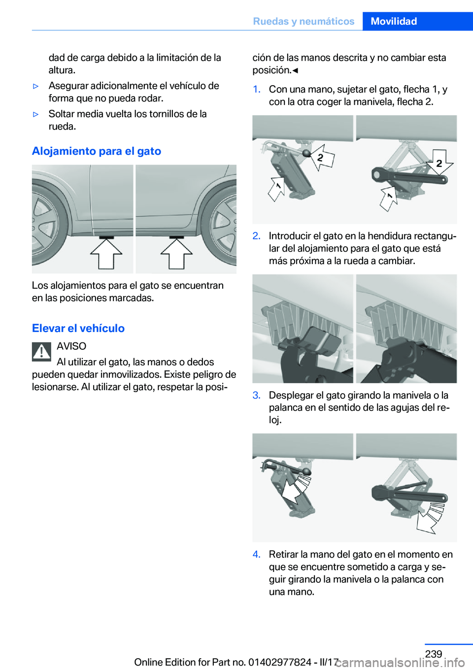 BMW X3 2017  Manuales de Empleo (in Spanish) �d�a�d� �d�e� �c�a�r�g�a� �d�e�b�i�d�o� �a� �l�a� �l�i�m�i�t�a�c�i�