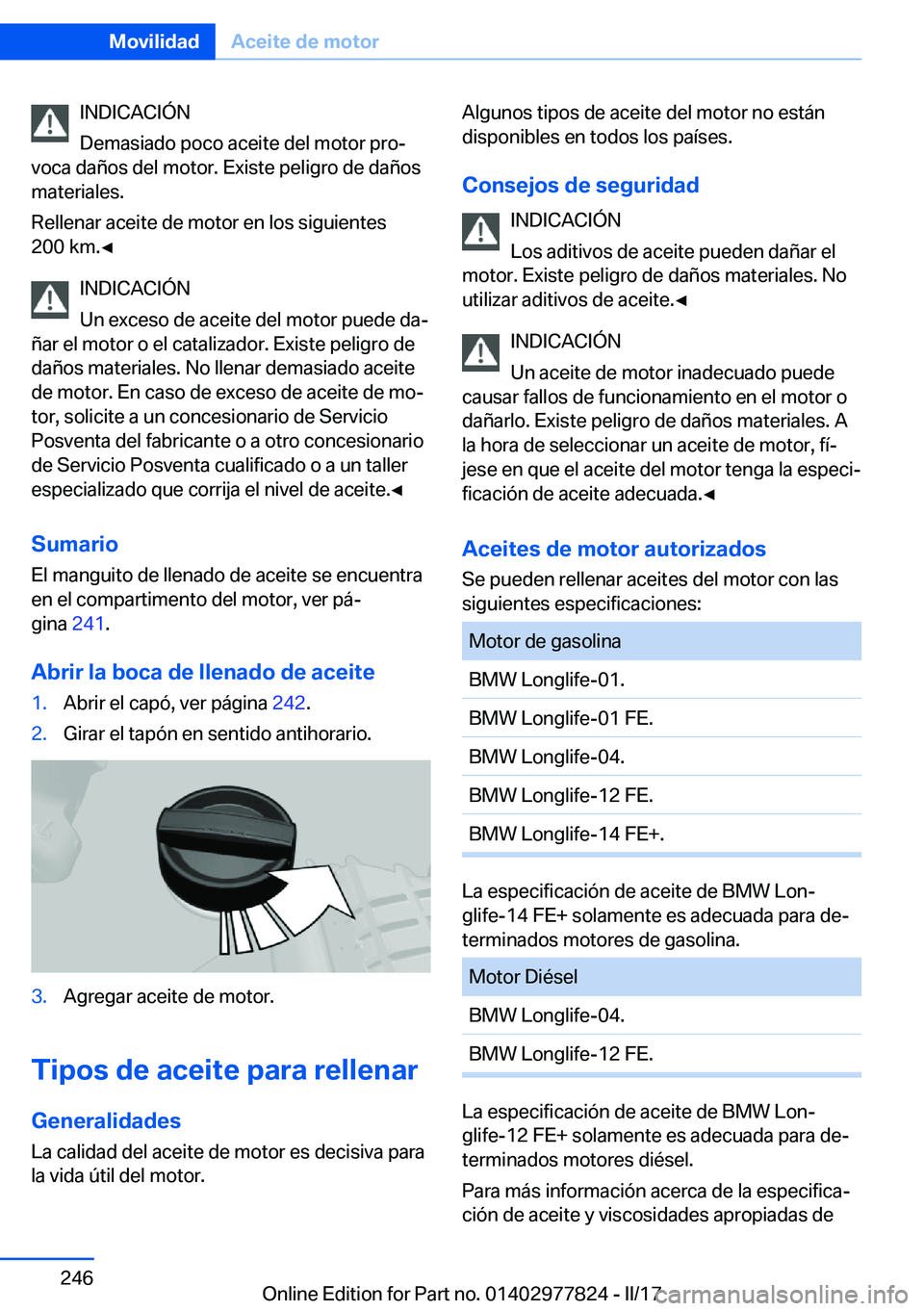 BMW X3 2017  Manuales de Empleo (in Spanish) �I�N�D�I�C�A�C�I�