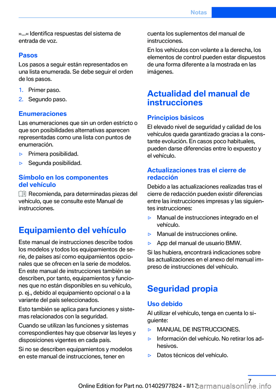 BMW X3 2017  Manuales de Empleo (in Spanish) 