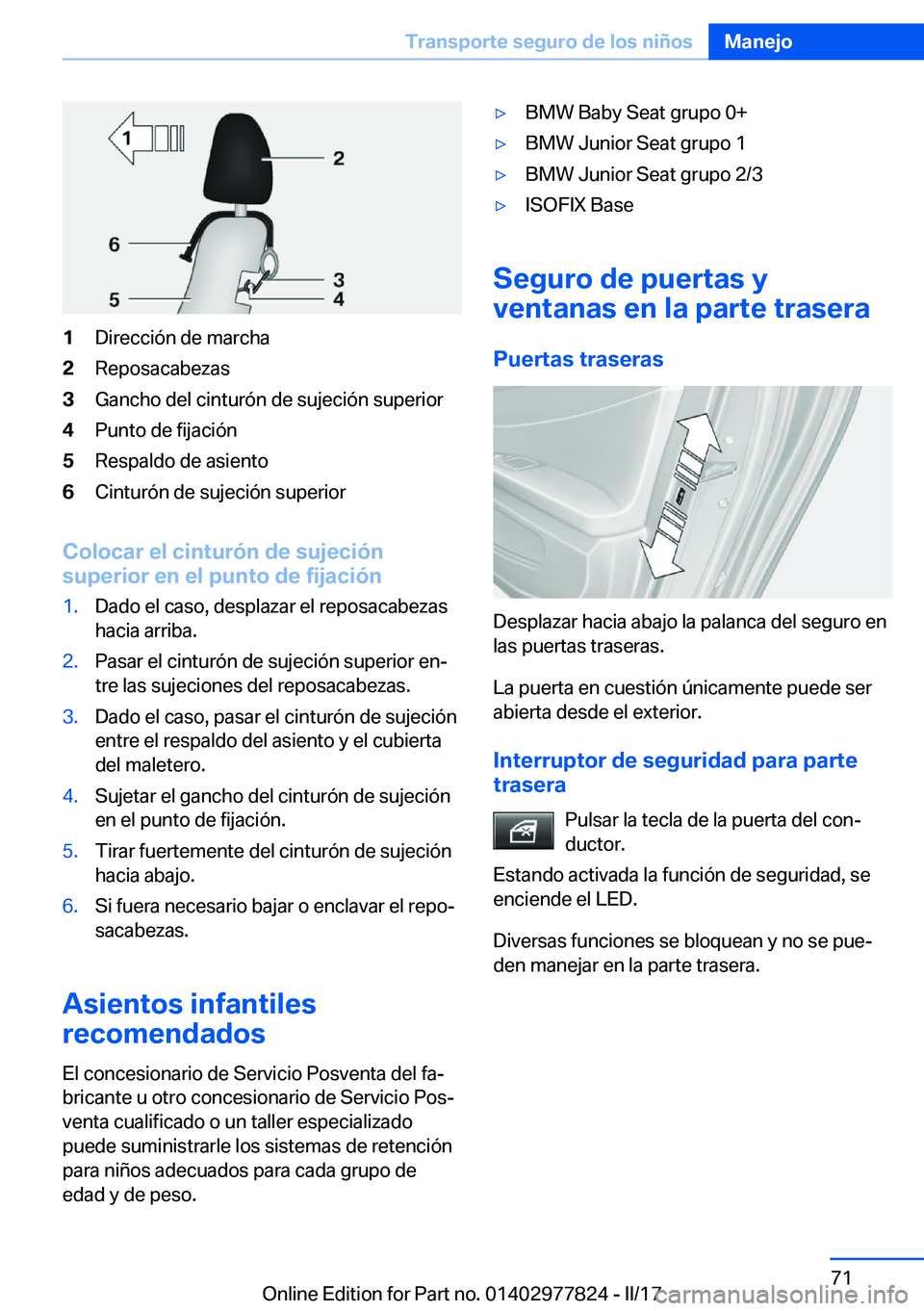 BMW X3 2017  Manuales de Empleo (in Spanish) �1�D�i�r�e�c�c�i�