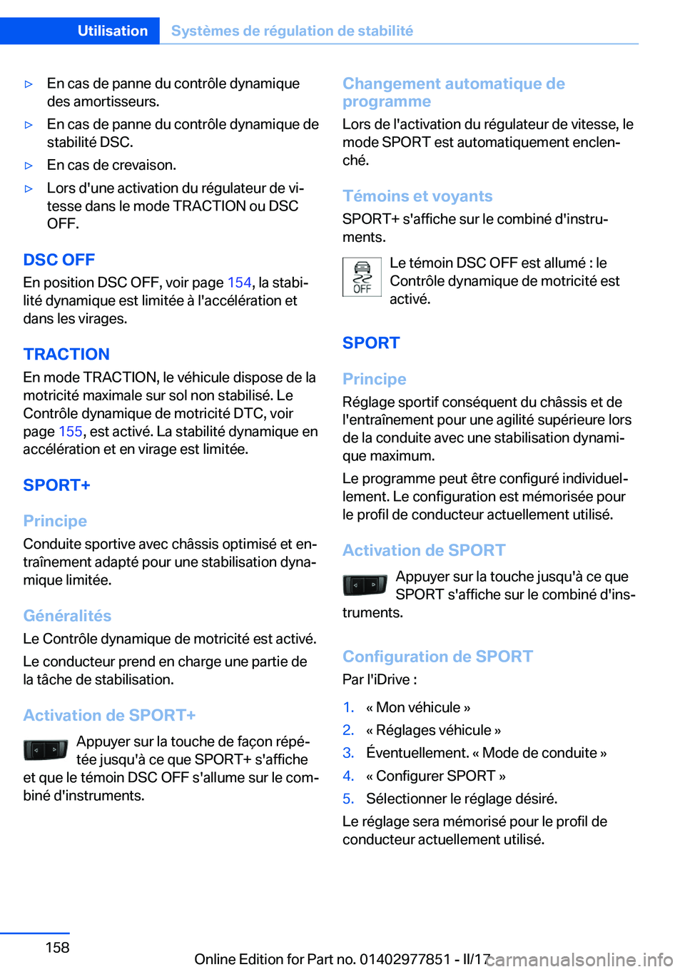 BMW X3 2017  Notices Demploi (in French) 'y�E�n� �c�a�s� �d�e� �p�a�n�n�e� �d�u� �c�o�n�t�r�ô�l�e� �d�y�n�a�m�i�q�u�e
�d�e�s� �a�m�o�r�t�i�s�s�e�u�r�s�.'y�E�n� �c�a�s� �d�e� �p�a�n�n�e� �d�u� �c�o�n�t�r�ô�l�e� �d�y�n�a�m�i�q�u�e� �