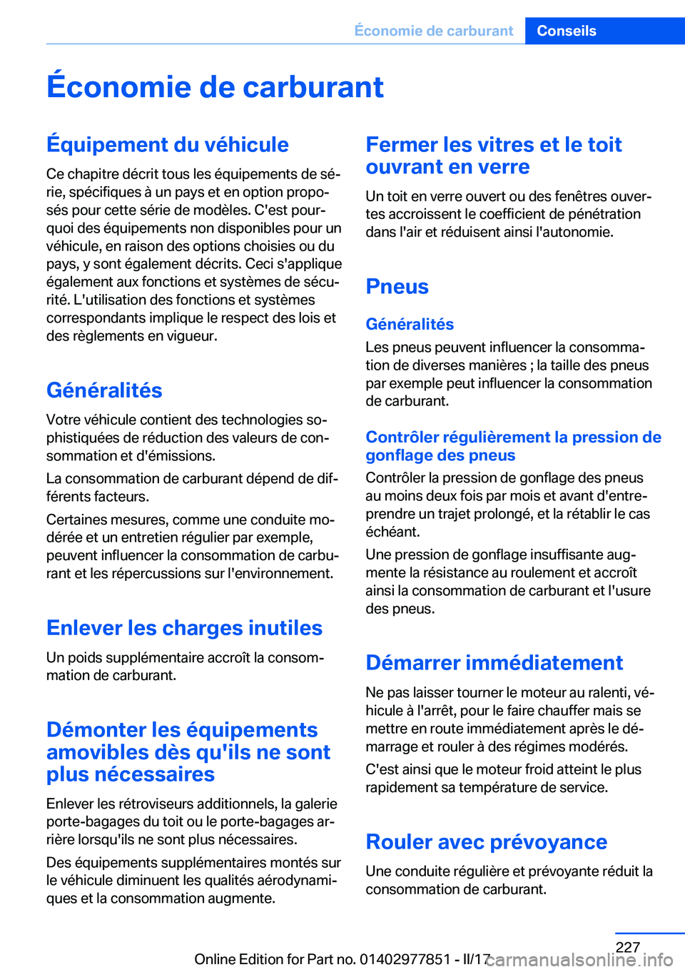 BMW X3 2017  Notices Demploi (in French) �