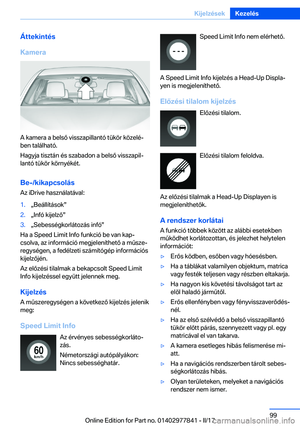 BMW X3 2017  Kezelési útmutató (in Hungarian) �