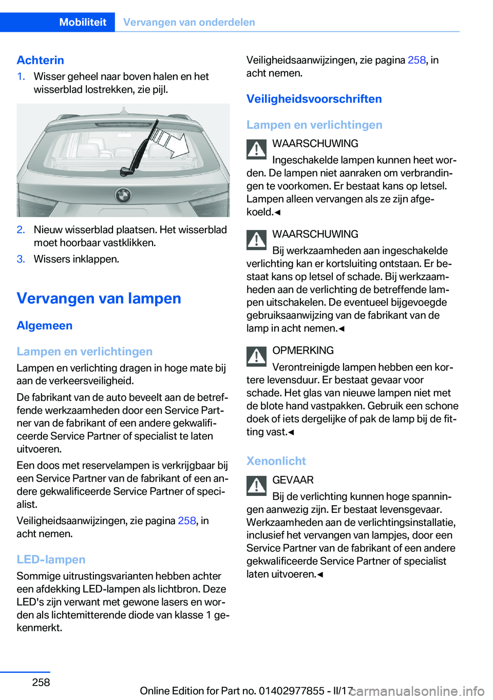 BMW X3 2017  Instructieboekjes (in Dutch) �A�c�h�t�e�r�i�n�1�.�W�i�s�s�e�r� �g�e�h�e�e�l� �n�a�a�r� �b�o�v�e�n� �h�a�l�e�n� �e�n� �h�e�t�w�i�s�s�e�r�b�l�a�d� �l�o�s�t�r�e�k�k�e�n�,� �z�i�e� �p�i�j�l�.�2�.�N�i�e�u�w� �w�i�s�s�e�r�b�l�a�d� �p�l