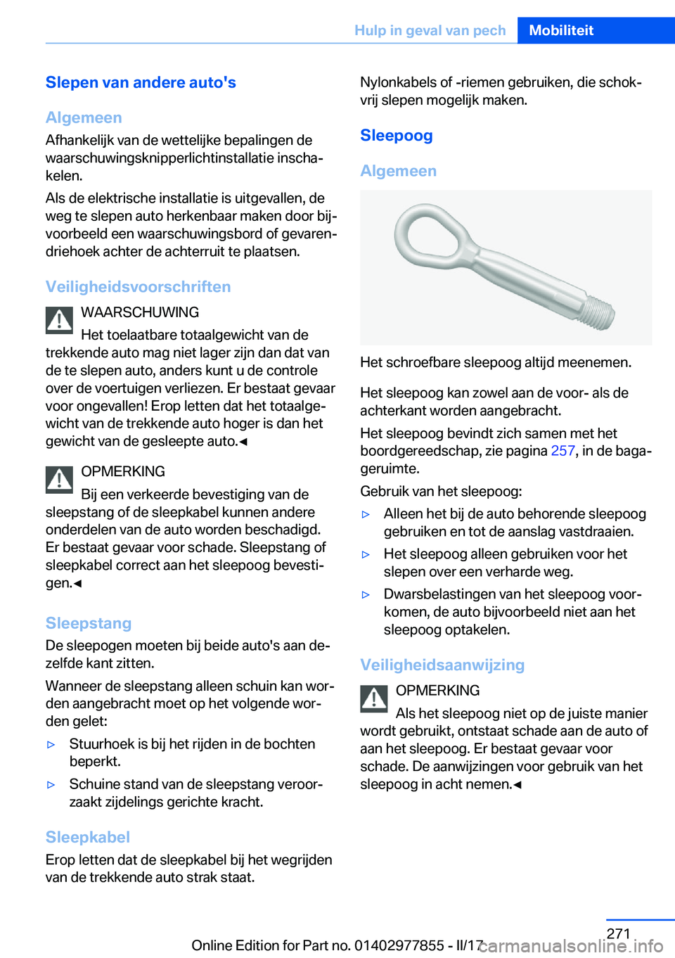 BMW X3 2017  Instructieboekjes (in Dutch) �S�l�e�p�e�n��v�a�n��a�n�d�e�r�e��a�u�t�o�'�s
�A�l�g�e�m�e�e�n
�A�f�h�a�n�k�e�l�i�j�k� �v�a�n� �d�e� �w�e�t�t�e�l�i�j�k�e� �b�e�p�a�l�i�n�g�e�n� �d�e �w�a�a�r�s�c�h�u�w�i�n�g�s�k�n�i�p�p�e�r�l�